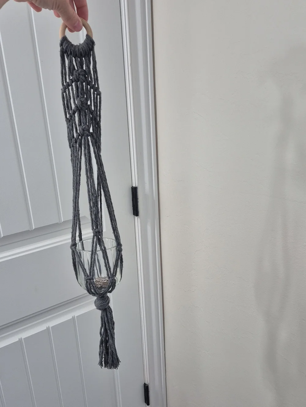 Handmade Gray Macrame Wall Hanging